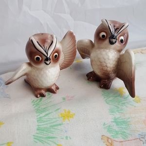 Vintage Owl Salt & Pepper Shakers Japan